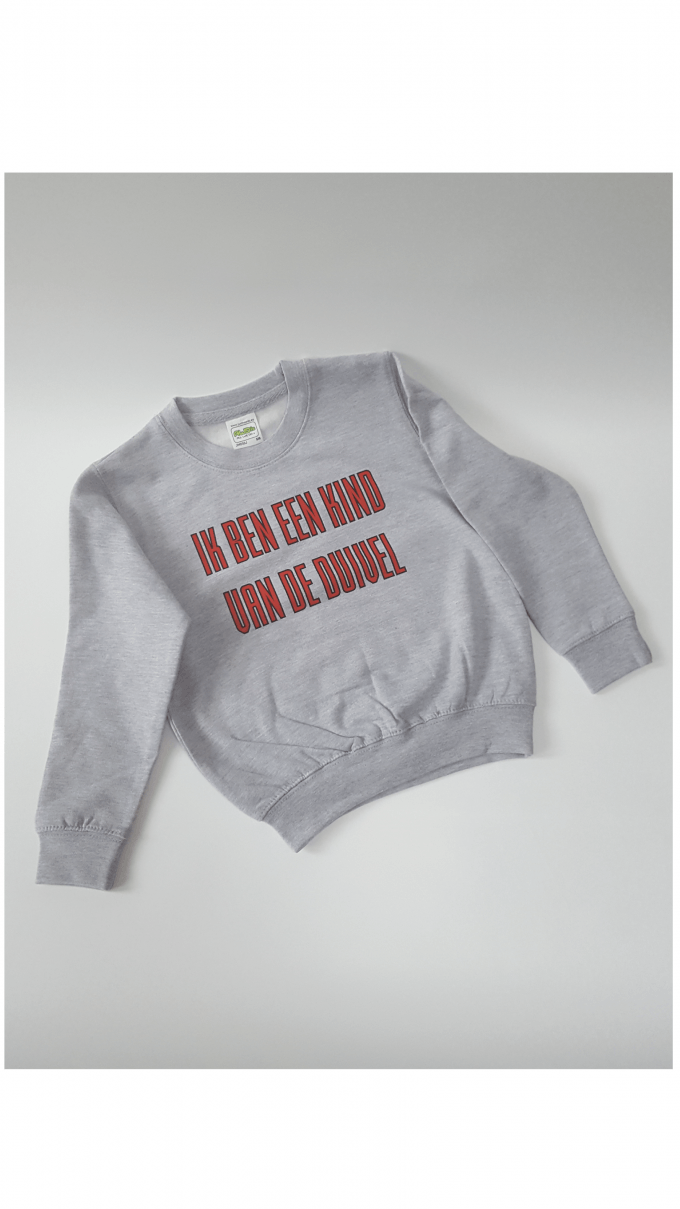 Kids Sweater.... ik ben een kind van de duivel - M. van Gils Design